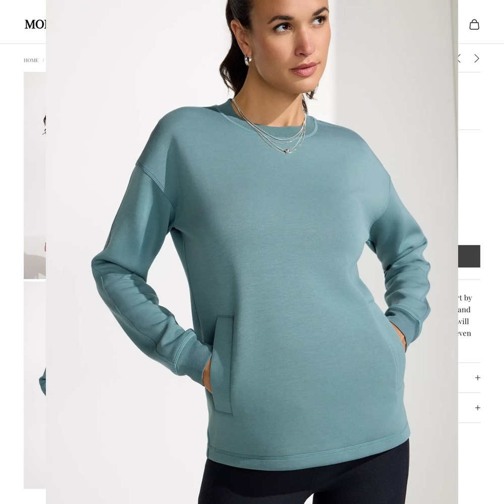 Mondetta Soft Sweatshirt Blue Women's Medium - Picture 2 of 11